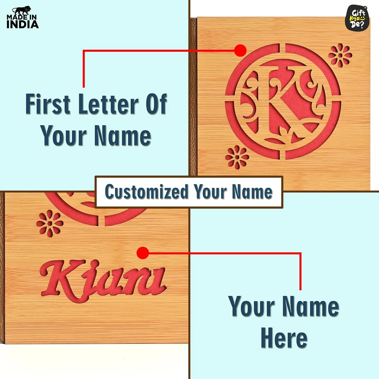 Personalized Wooden Diary Journal - A5 Ruled Notebook with Custom Name | Perfect for Office, Gift & Personal Use (190 Pages)