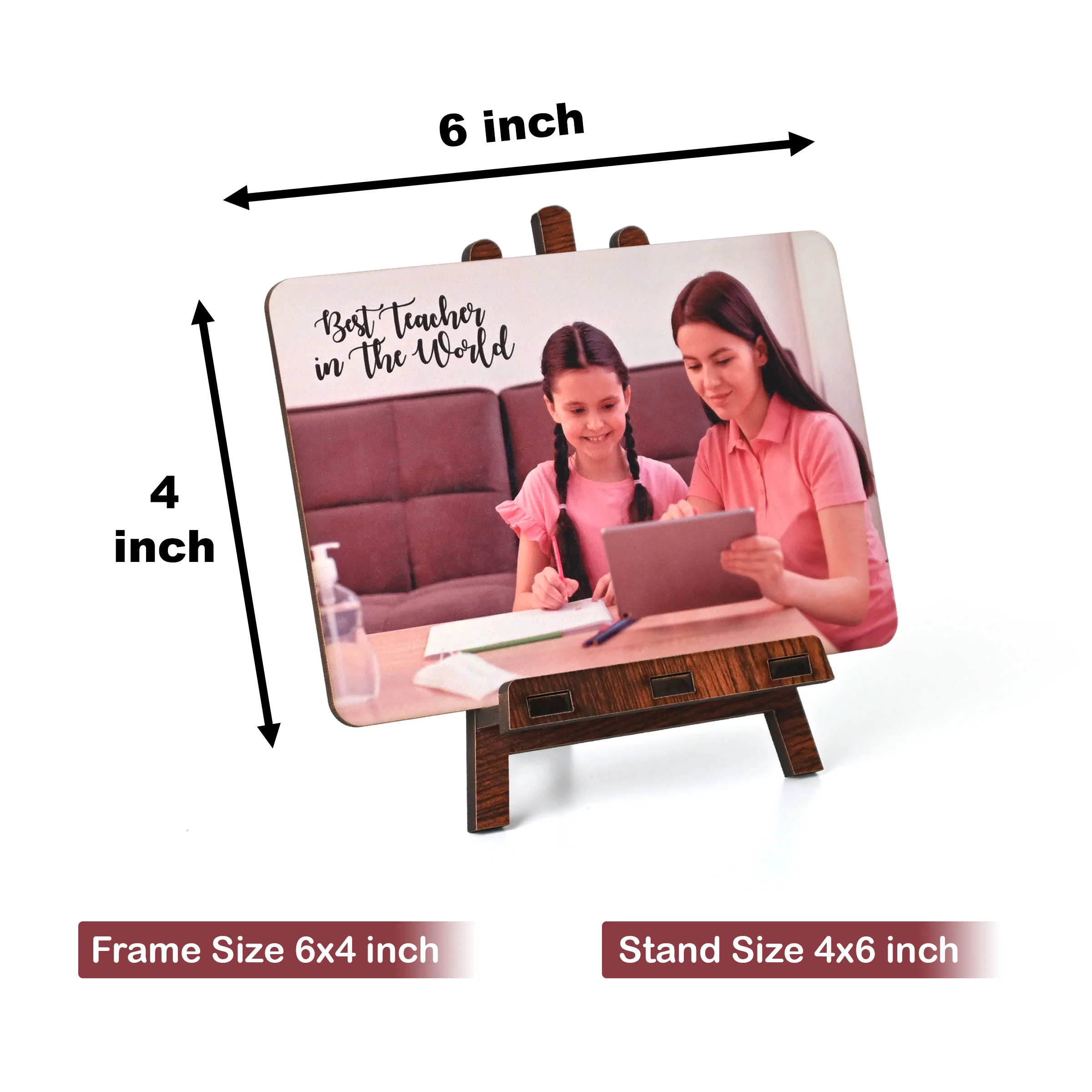 Customizable Photo Frame Design With Stand | Pre-Printed Custom Images for Family, Friends, and Special Moments | Unique Gift for Home Décor